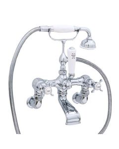 Perrin & Rowe 3511 Wall Mounted Shower Mixer Tap, Crosshead Handles