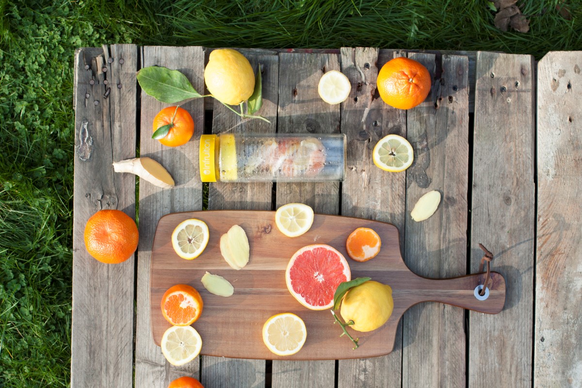 Fruit on wooden table