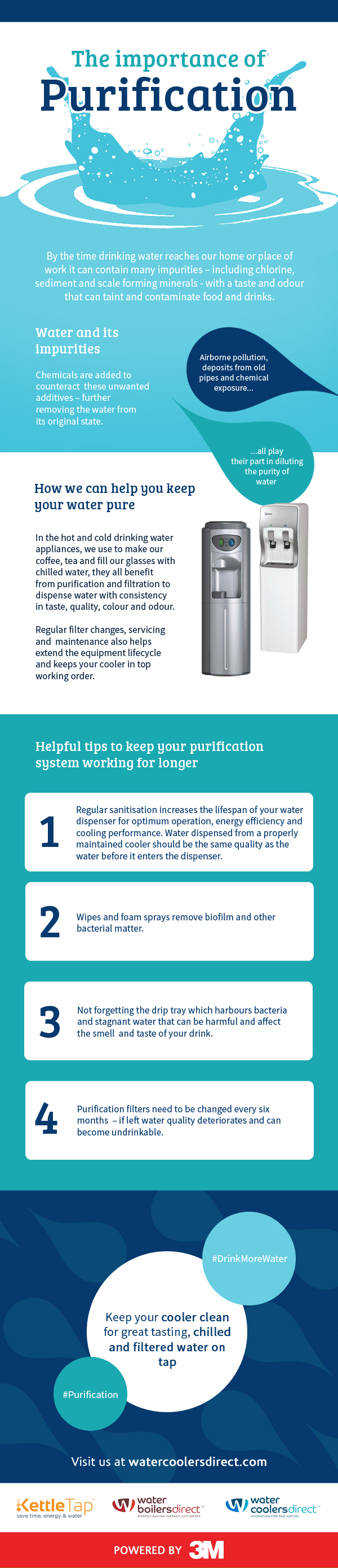 Infographic describing how water purification can affect your overall health