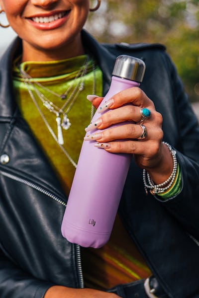 Purple reusable bottle