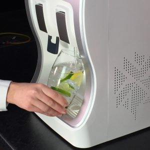desk top cooler with glass water