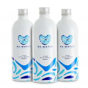 bottled water in aluminium