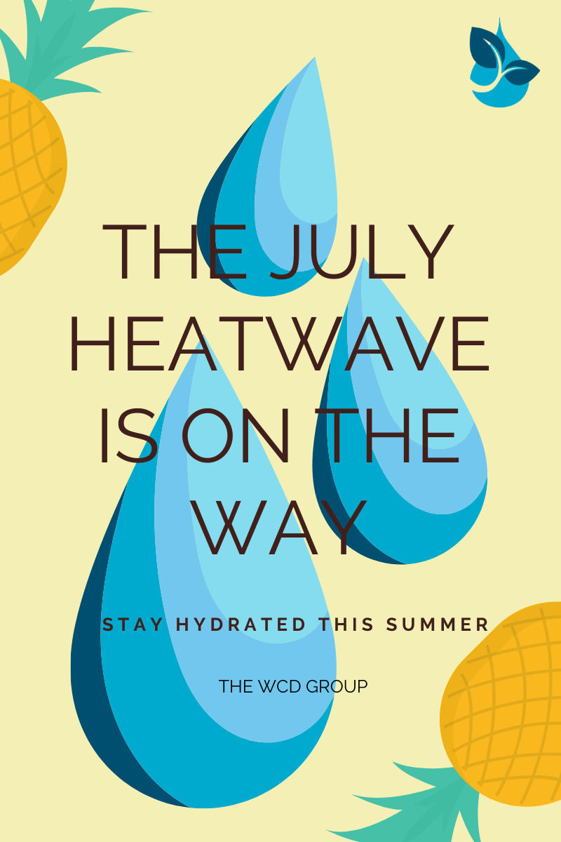 Hydrate in July heatwave for health and wellbeing